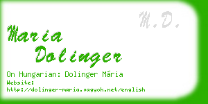 maria dolinger business card